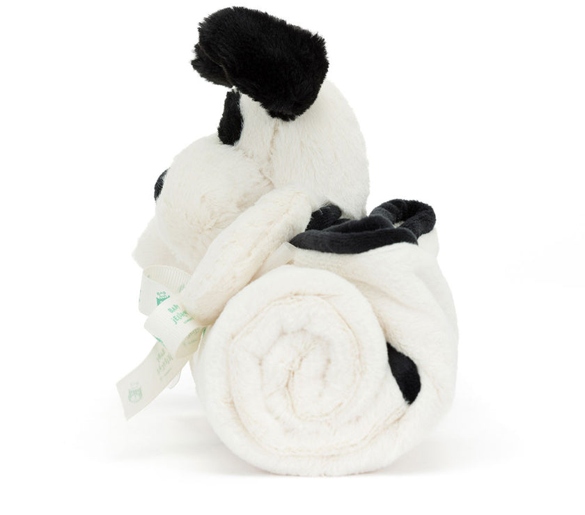 Jellycat Bashful Black & Cream Puppy Blankie (BLNK4BCP)