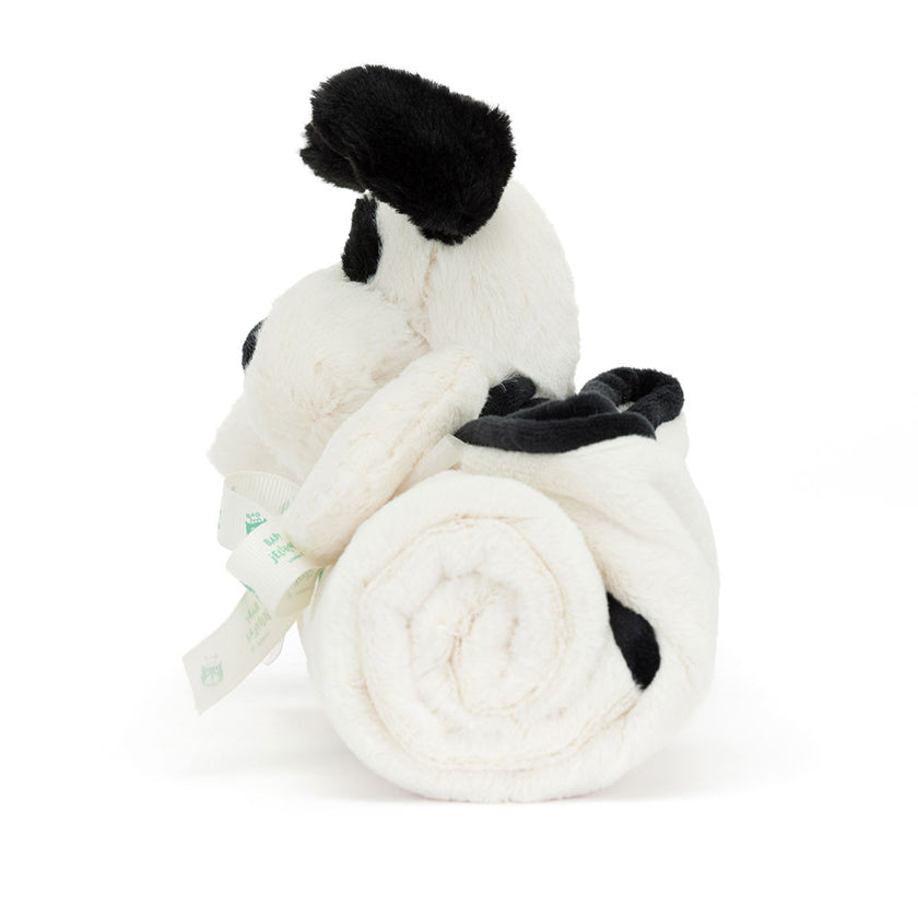 Jellycat Bashful Black & Cream Puppy Blankie (BLNK4BCP)
