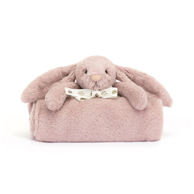 Jellycat Bashful Luxe Bunny Rosa Blankie-3