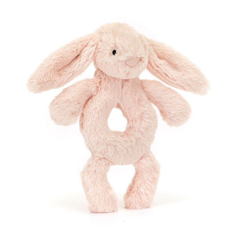 Jellycat Bashful Blush Bunny Ring Rattle (BRR4BLU)-1