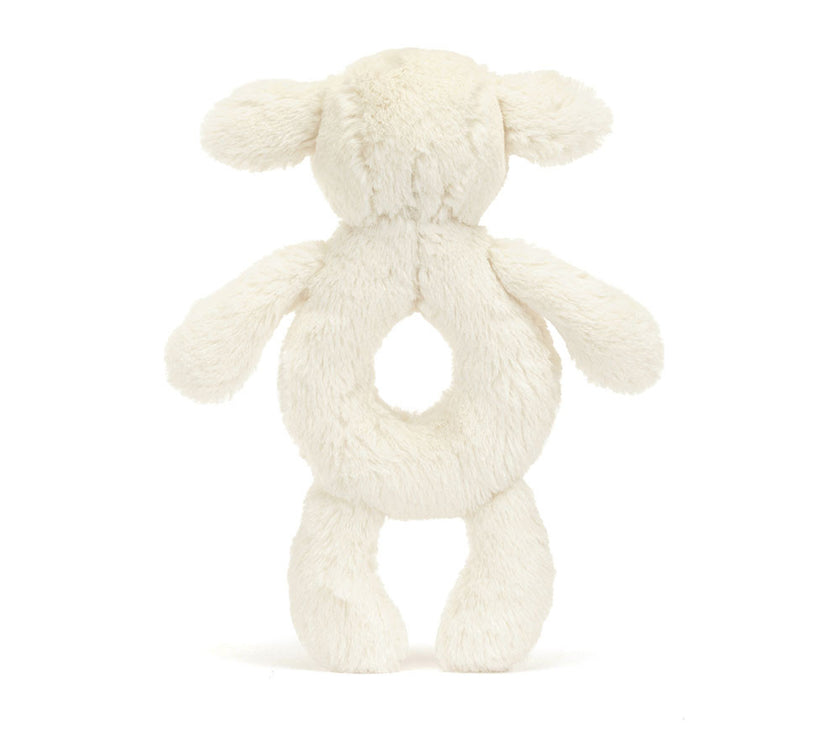 Jellycat Bashful Lamb Ring Rattle (BRR4LAM)