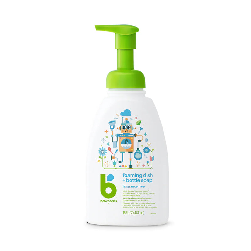 Babyganics foaming dish & bottle soap, fragrance free-3