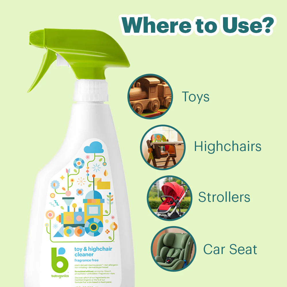 Babyganics toy-highchair cleaner, fragrance free 502ml-4