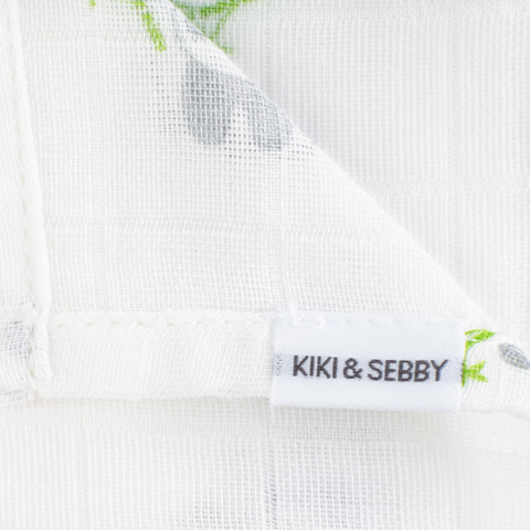 Kiki and Sebby PANDA 100% Cotton Muslin Squares – 3 pack