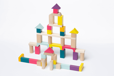 Cubika Wooden Blocks Construction Kit 50 pieces