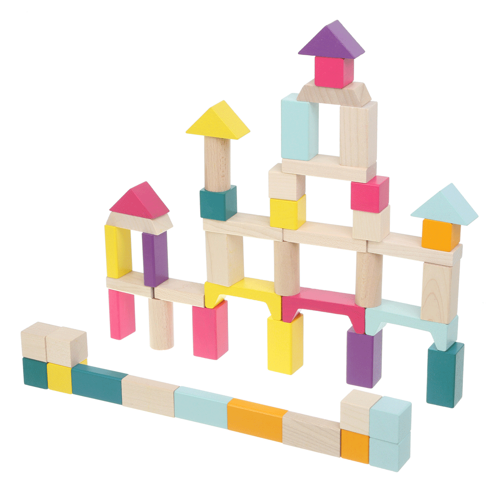 Cubika Wooden Blocks Construction Kit 50 pieces