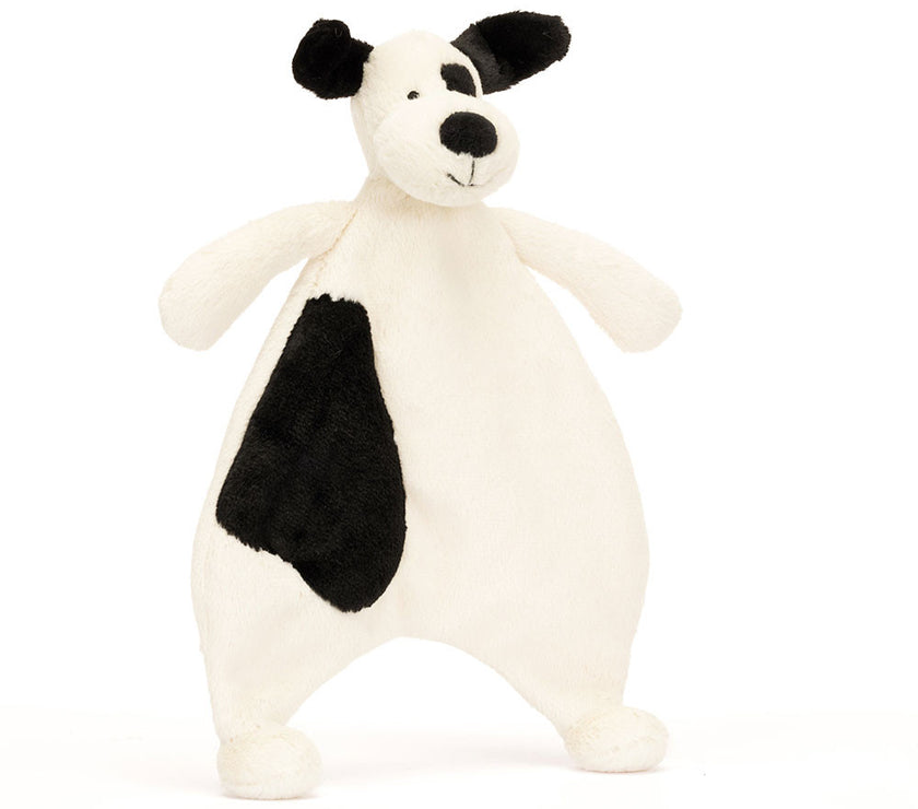 Jellycat Bashful Black & Cream Puppy Comforter (CMF4BCP)