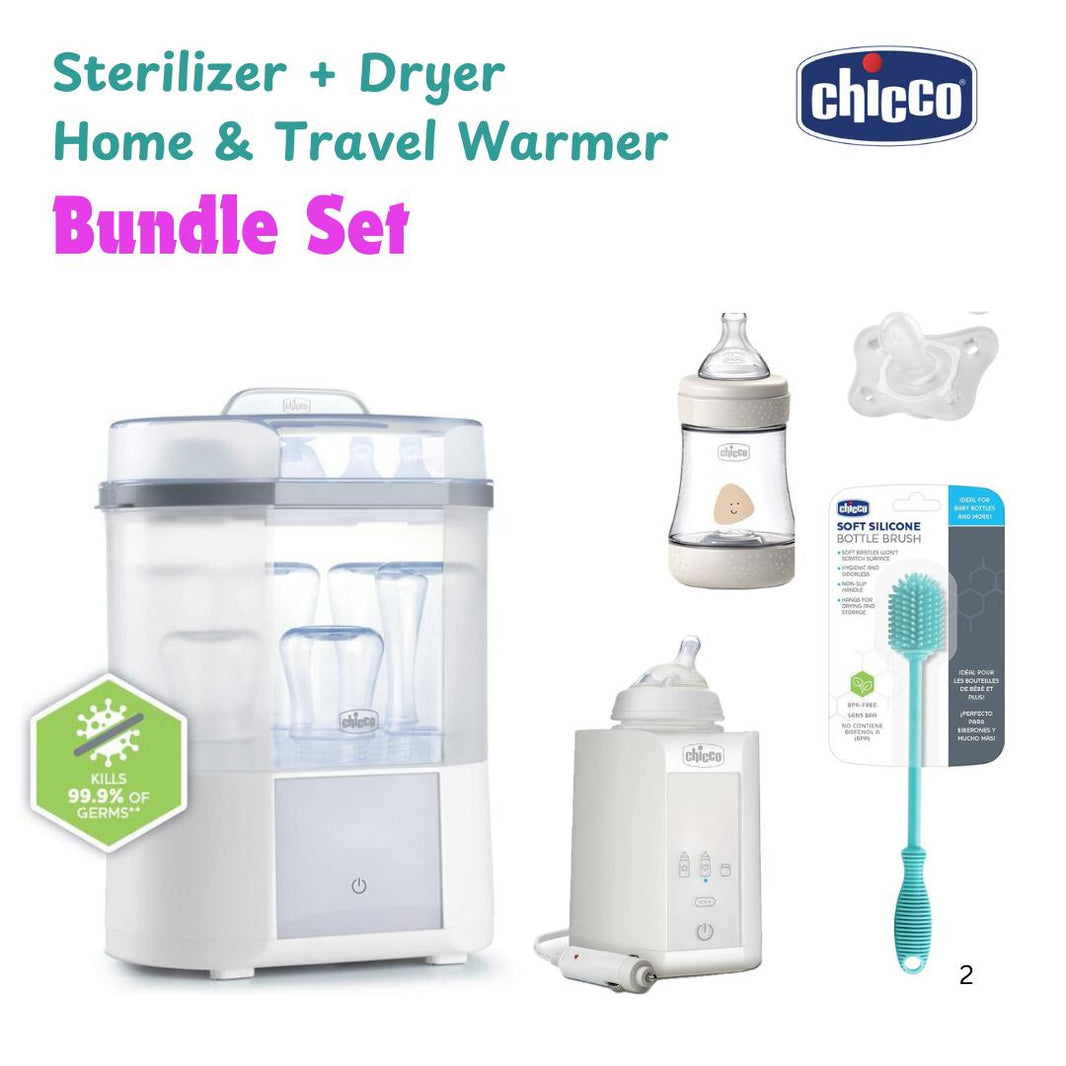 Chicco Sterilizer + Dryer and Home + Travel Warmer Combo Set (Exclusive only at Little Baby)