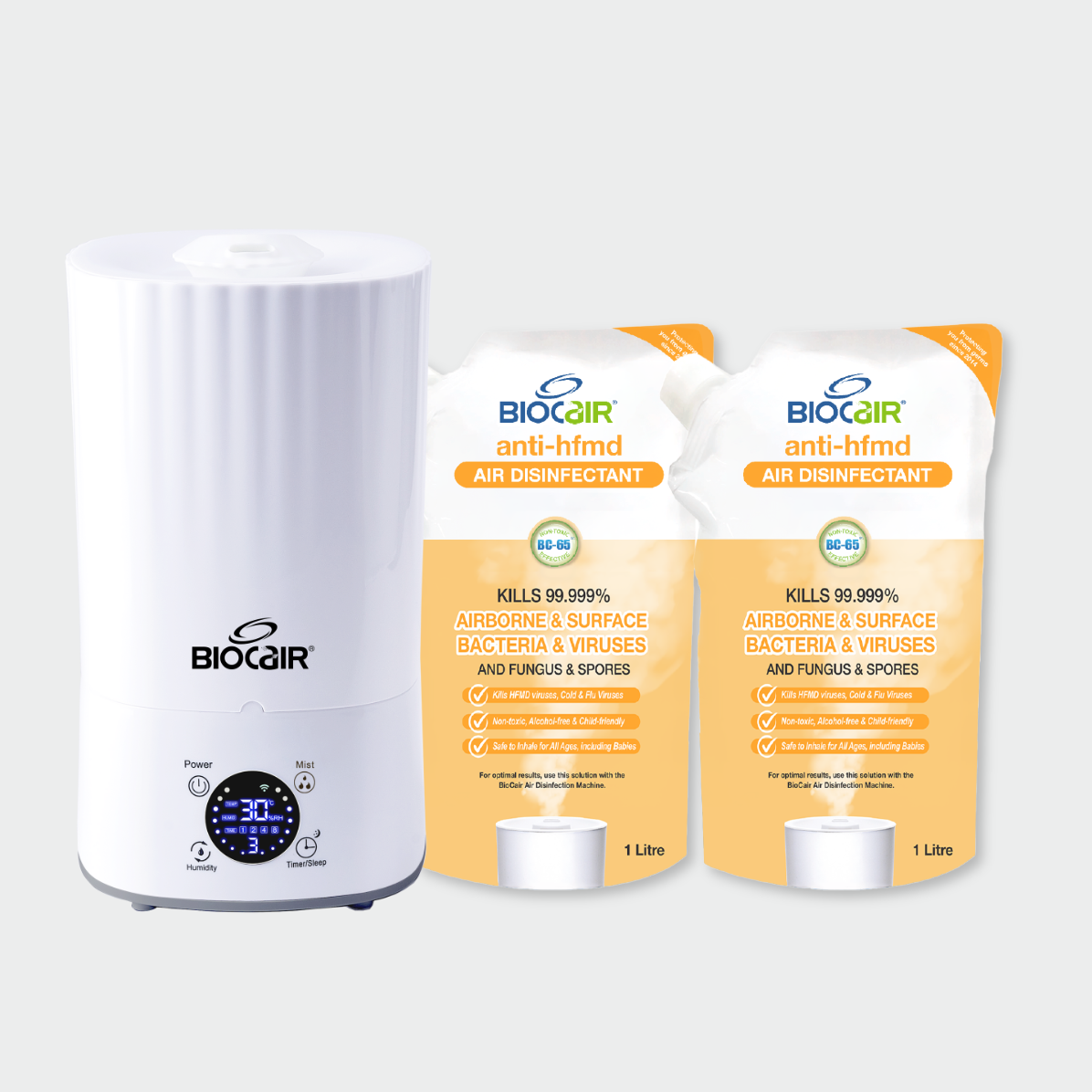 BioCair Classic 250 Anti-HFMD BioActive Air Disinfection Bundle