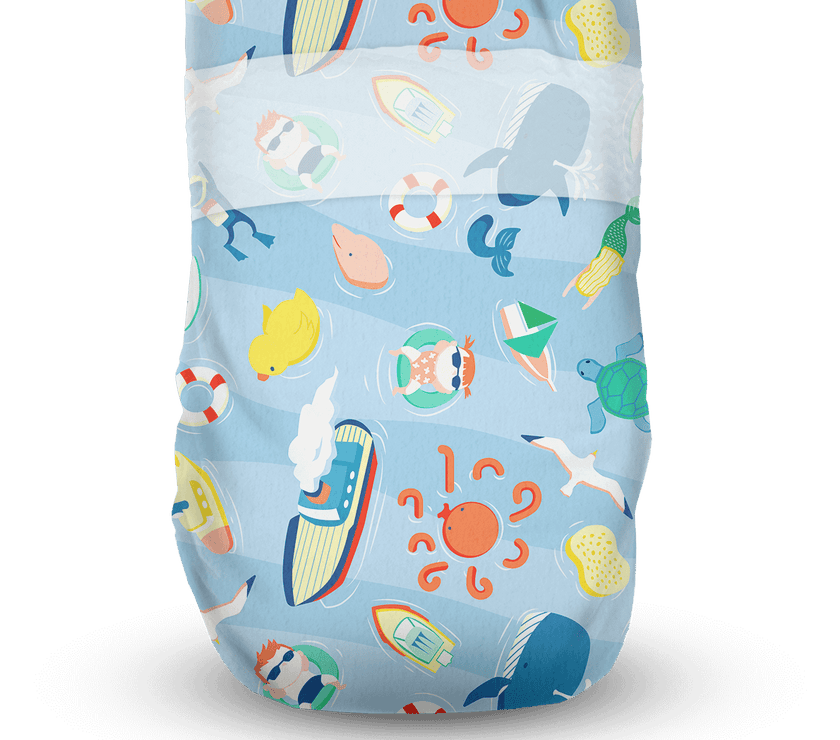Offspring Fashion Newborn Diapers (1 carton - 4 packets) - Random Designs