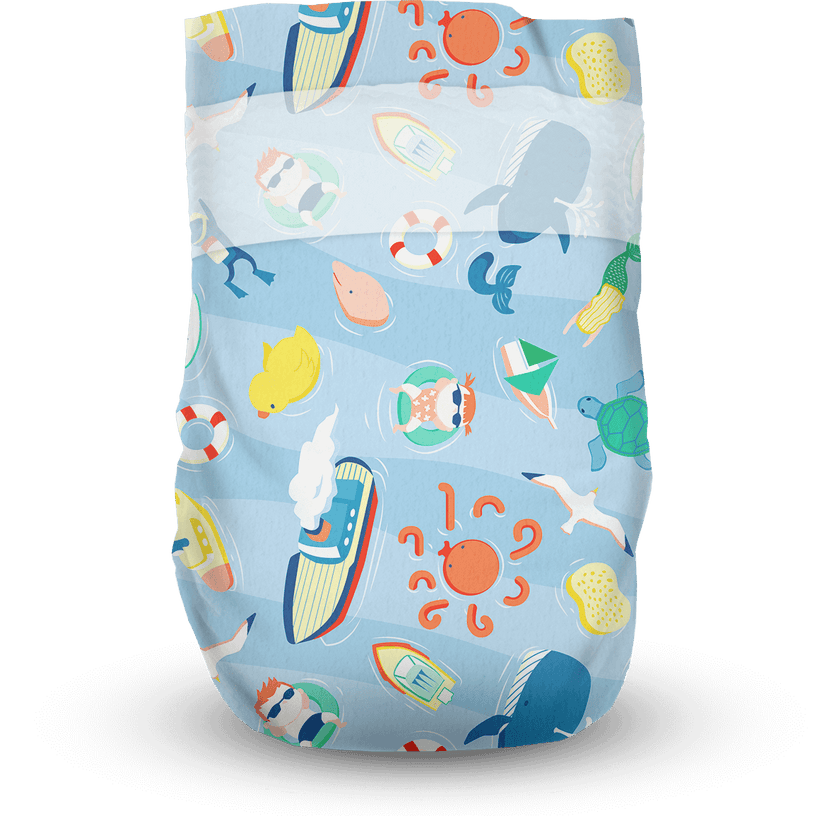 Offspring Fashion Newborn Diapers (1 carton - 4 packets) - Random Designs