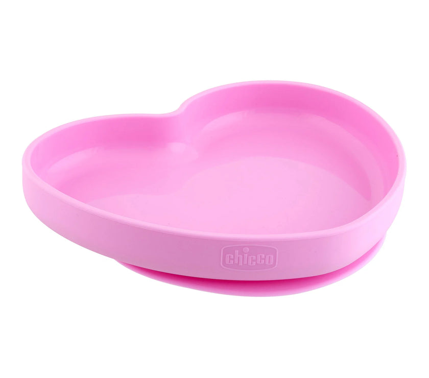 Chicco Easy Plate Silicone Heart Shaped Plate 9m+
