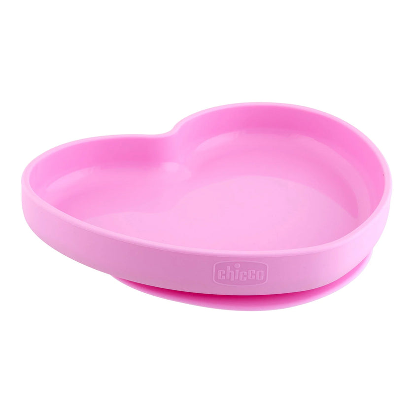 Chicco Easy Plate Silicone Heart Shaped Plate 9m+