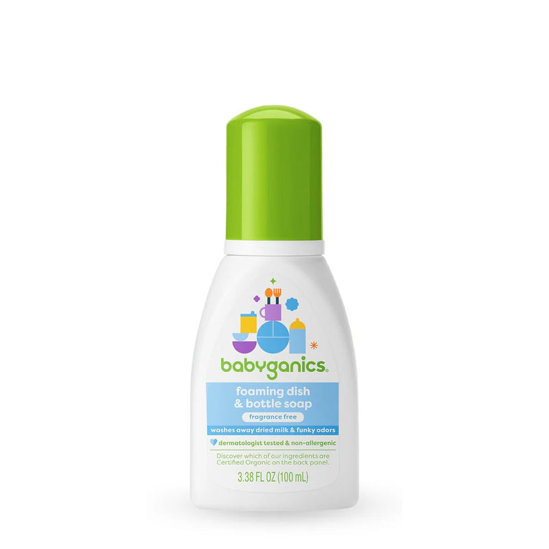 Babyganics foaming dish & bottle soap, fragrance free-1