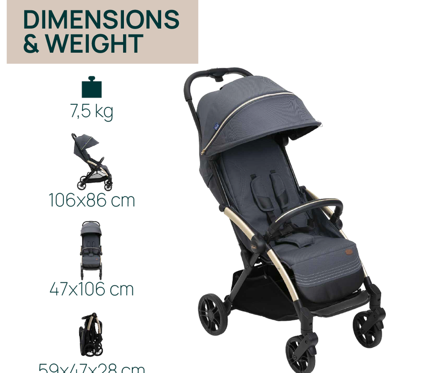 Chicco Goody XPlus Auto Fold Stroller (assorted colours)