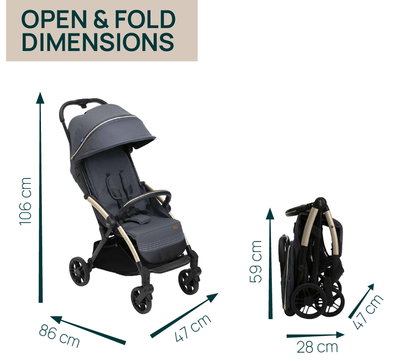 Chicco Goody XPlus Auto Fold Stroller (assorted colours)