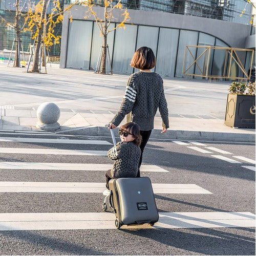 Koku Baby Travel Stroller/Ride On Cabin Size Expandable Luggage - Black-3