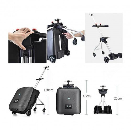 Koku Baby Travel Stroller/Ride On Cabin Size Expandable Luggage - Black
