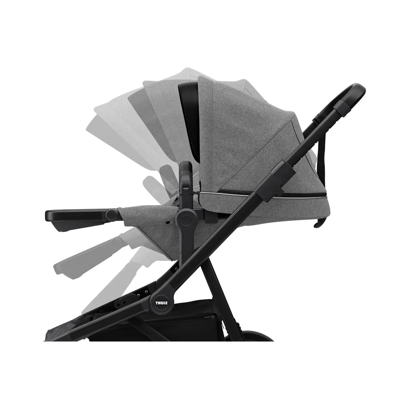 Thule Sleek: Convertible Single-to-Double Urban Stroller + Sibling Seat-10