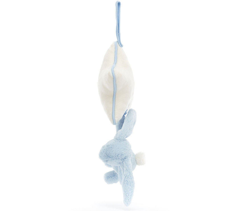 Jellycat Bashful Blue Bunny Musical Pull (MP4BB)