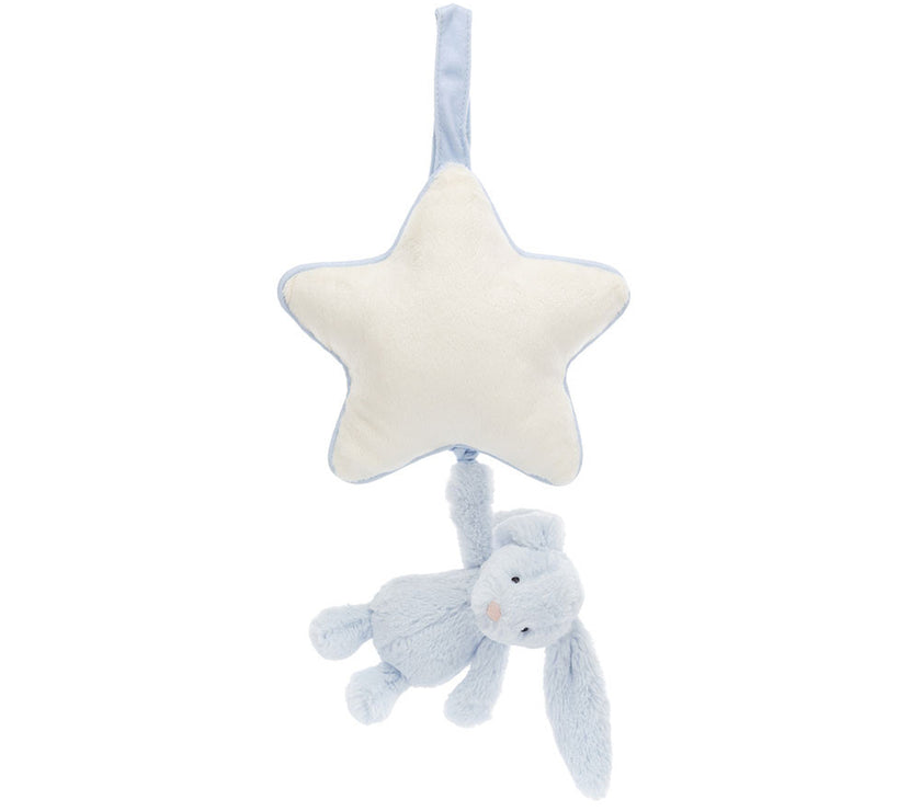 Jellycat Bashful Blue Bunny Musical Pull (MP4BB)