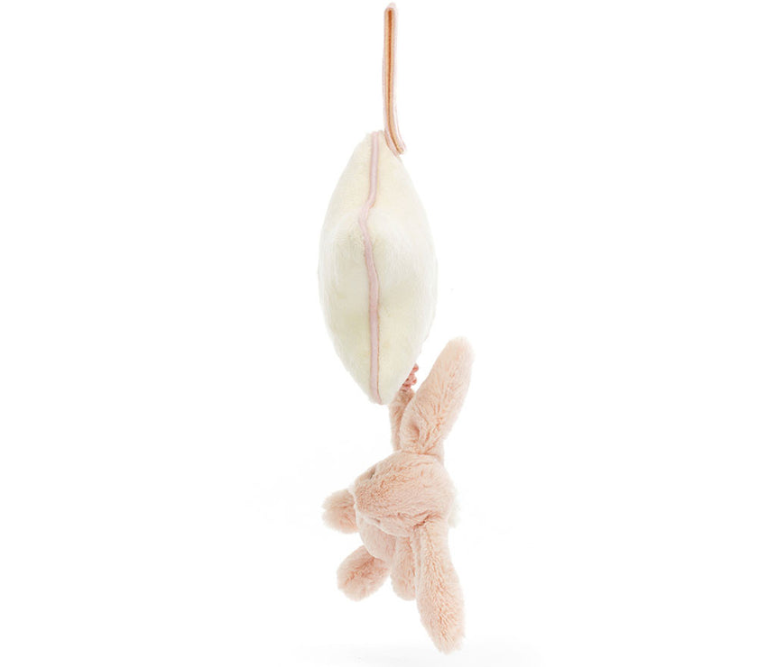 Jellycat Bashful Blush Bunny Musical Pull (MP4BLU)