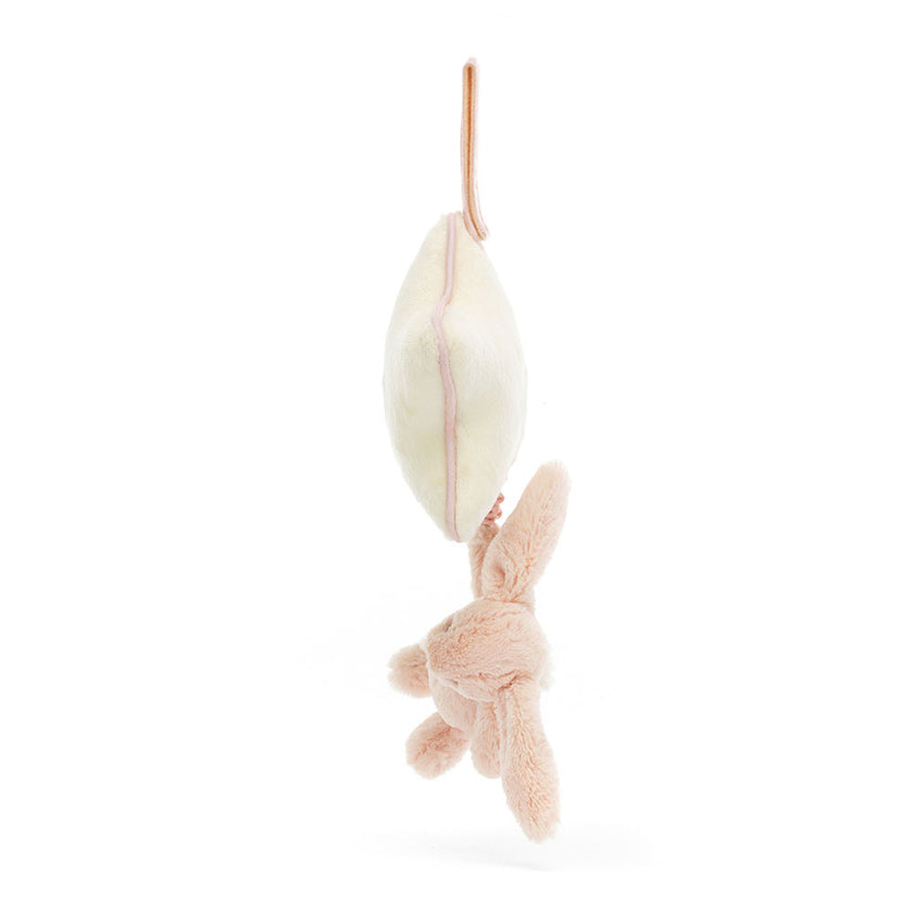 Jellycat Bashful Blush Bunny Musical Pull (MP4BLU)