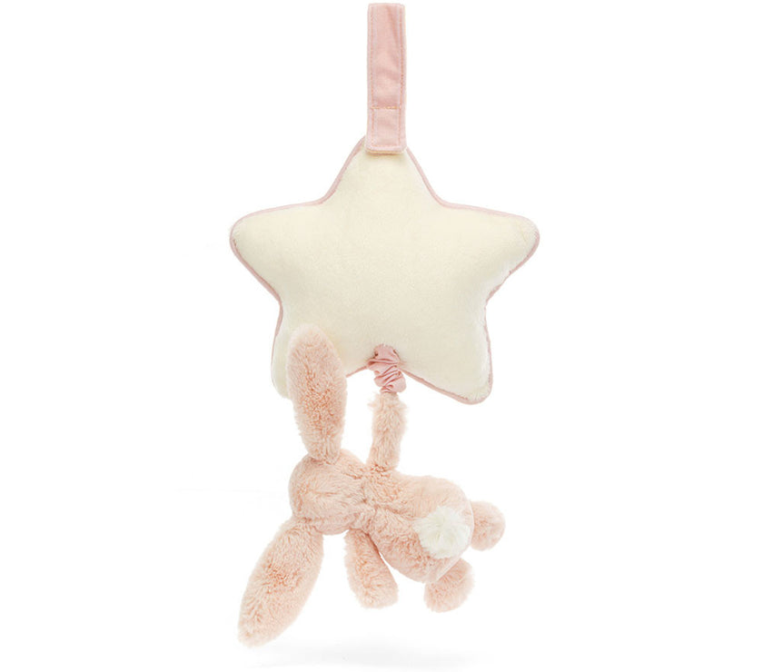 Jellycat Bashful Blush Bunny Musical Pull (MP4BLU)