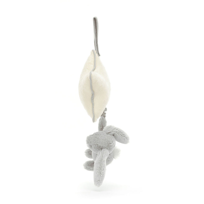 Jellycat Bashful Silver Bunny Musical Pull (MP4BSL)
