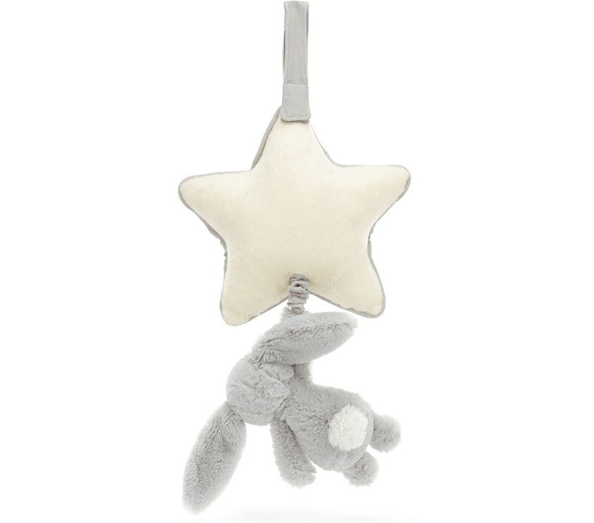 Jellycat Bashful Silver Bunny Musical Pull (MP4BSL)
