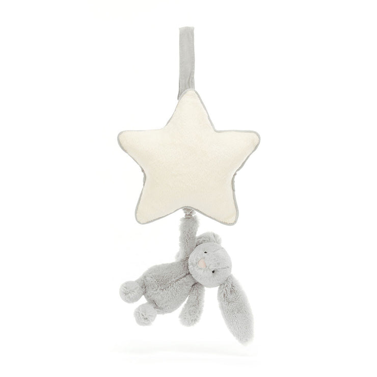 Jellycat Bashful Silver Bunny Musical Pull (MP4BSL)