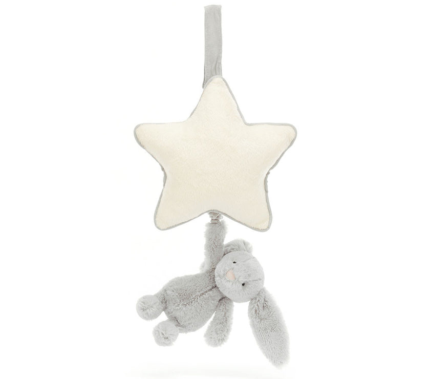 Jellycat Bashful Silver Bunny Musical Pull (MP4BSL)
