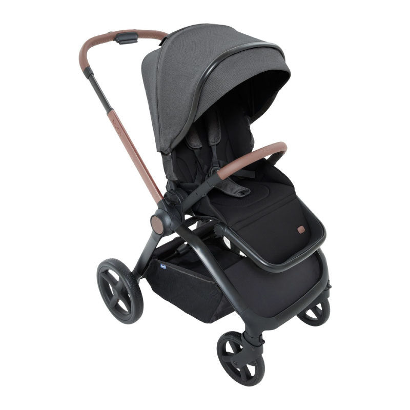 Chicco Mysa Stroller & MYSA LIGHT CARRYCOT BLACK SATIN (Promo)