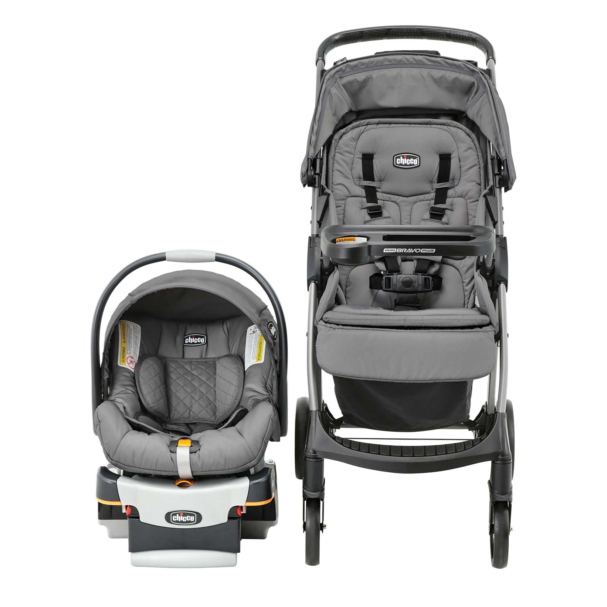 Chicco Mini Bravo Plus Travel System Slate 00079660040070