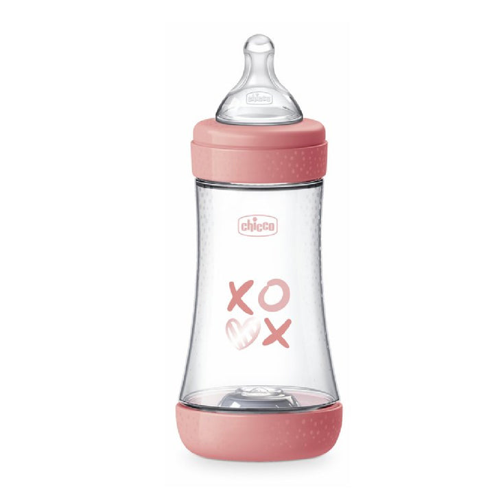 Chicco Perfect5 PP Silicone Feeding Bottle Pink 00020211110040