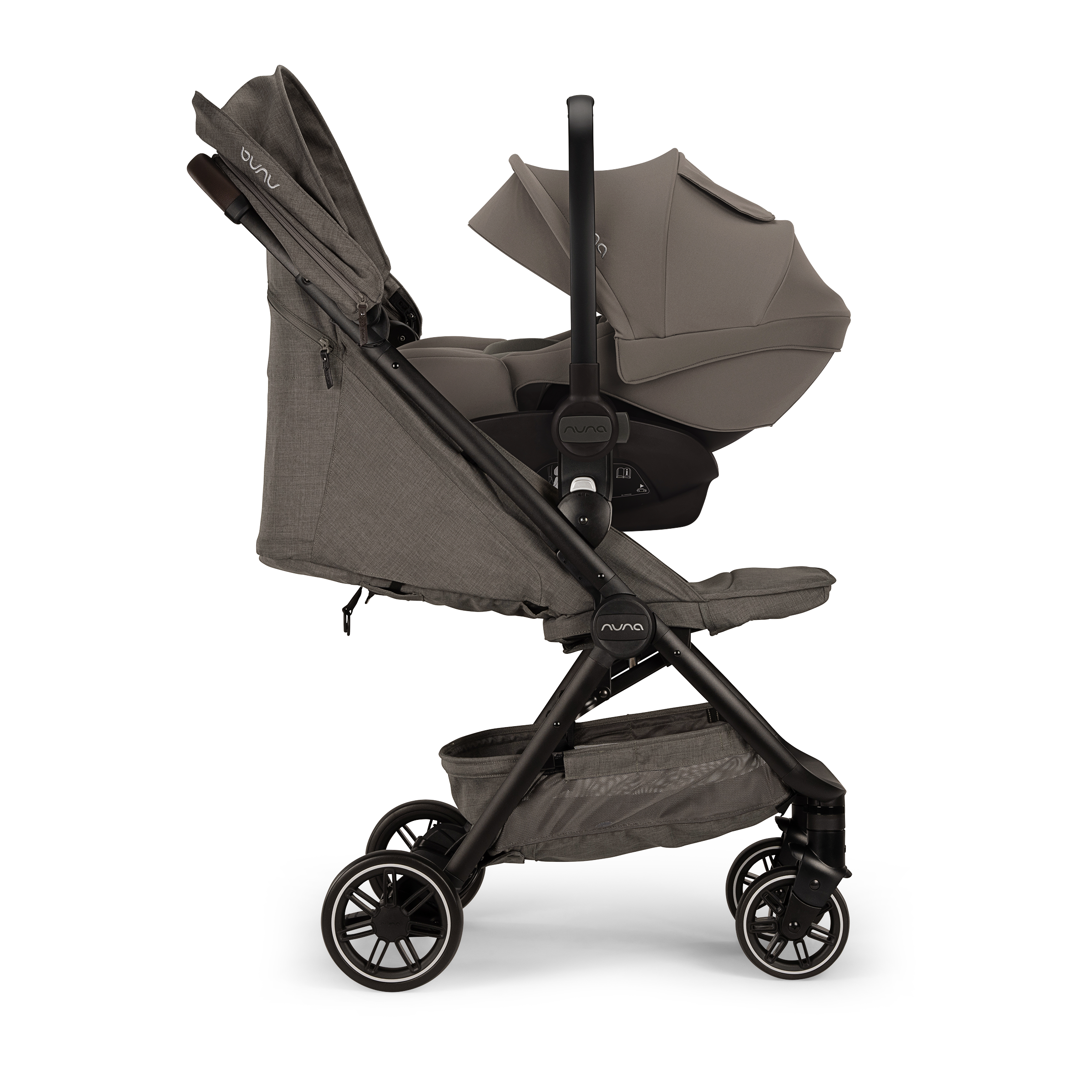 Nuna Trvl Stroller - Granite (w/ rain cover & travel bag) (New 2024)