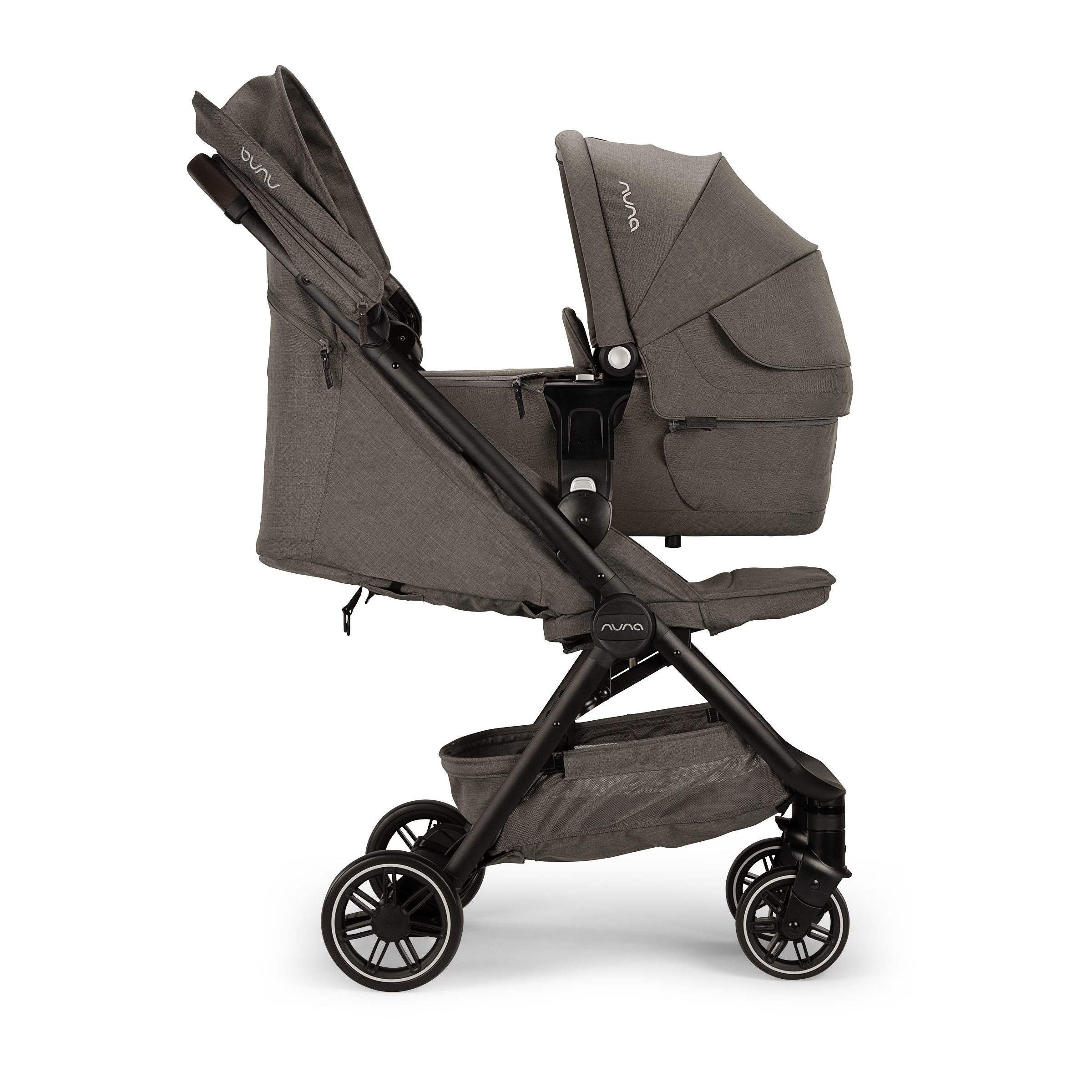 Nuna Trvl Stroller - Granite (w/ rain cover & travel bag) (New 2024)