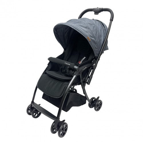 Capella Glitzee One-Hand Fold Stroller - Black
