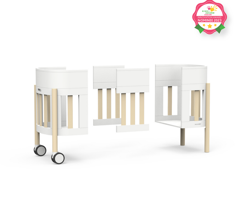 Kiki & Sebby SBROUT® 6-in-1 Multifunctional Baby Crib & Cot Bundle