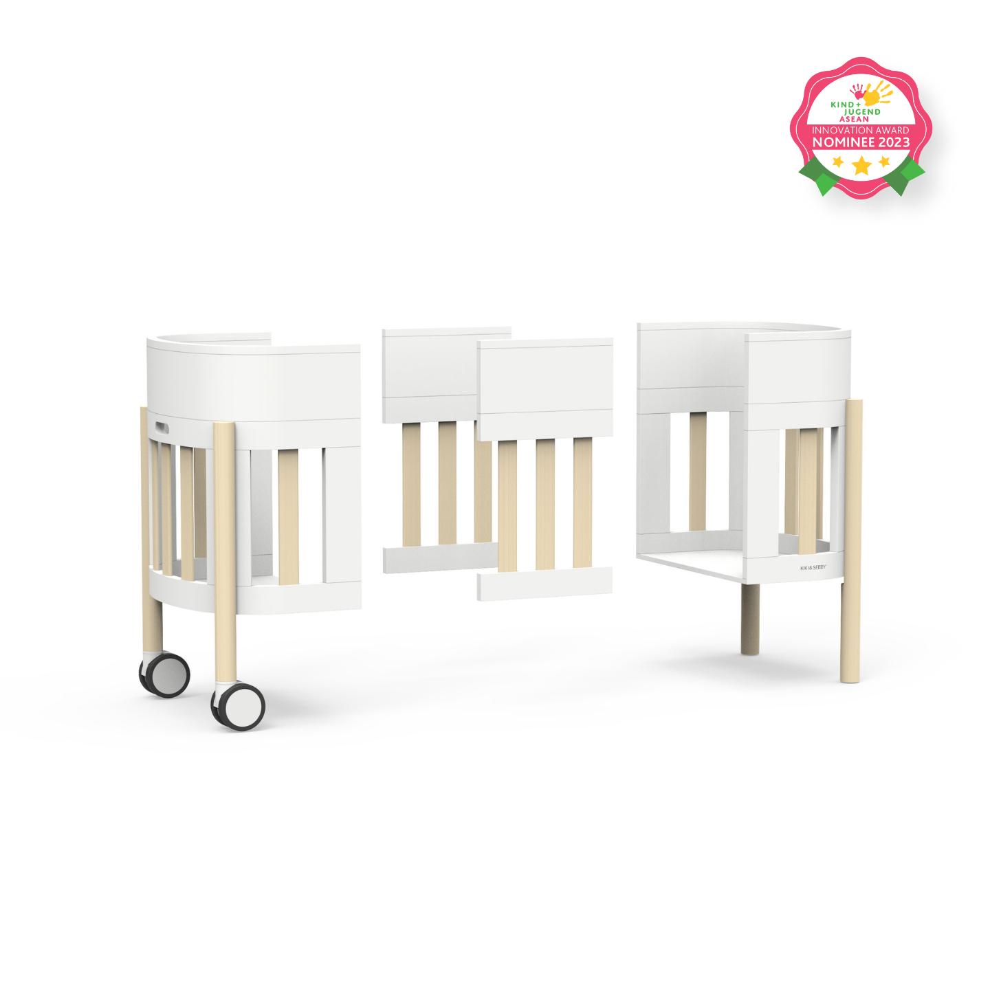 Kiki & Sebby SBROUT® 6-in-1 Multifunctional Baby Crib & Cot Bundle-5