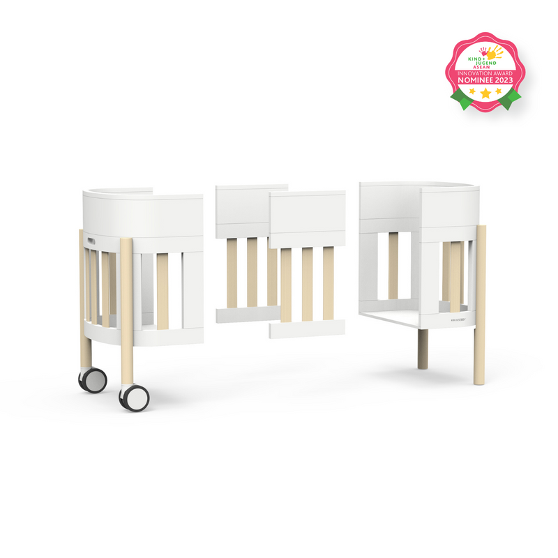 Kiki & Sebby SBROUT® 6-in-1 Multifunctional Baby Crib & Cot Bundle-5