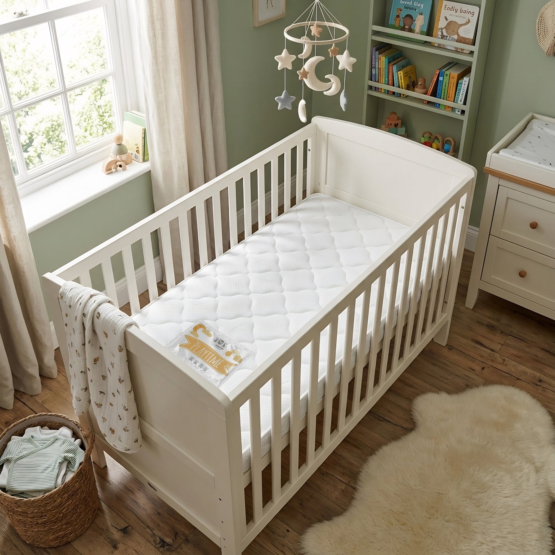Stylemaster Baby Cot Foam Firm 4" Mattress 120x60cm