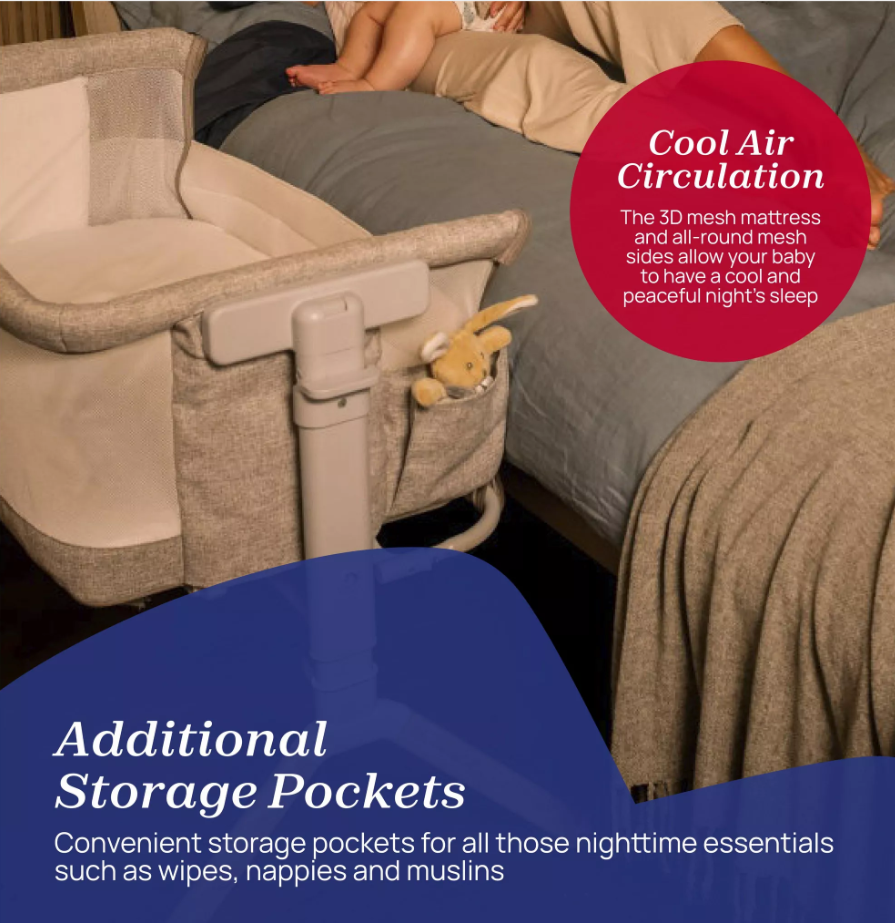 Chicco Next2Me Armonia Co-sleeping Cot Scandinavian