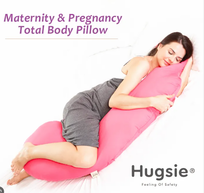Hugsie 8-in-1 Comfort Series Maternity Pillow - Umorfil® Beauty Fiber® (Hot Pink)-1