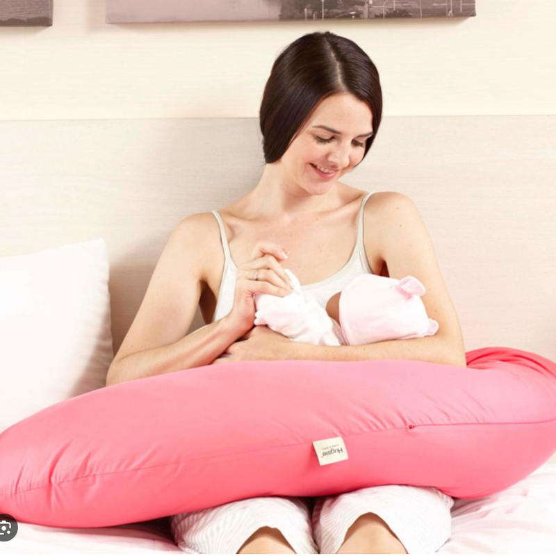 Hugsie 8-in-1 Comfort Series Maternity Pillow - Umorfil® Beauty Fiber® (Hot Pink)-2