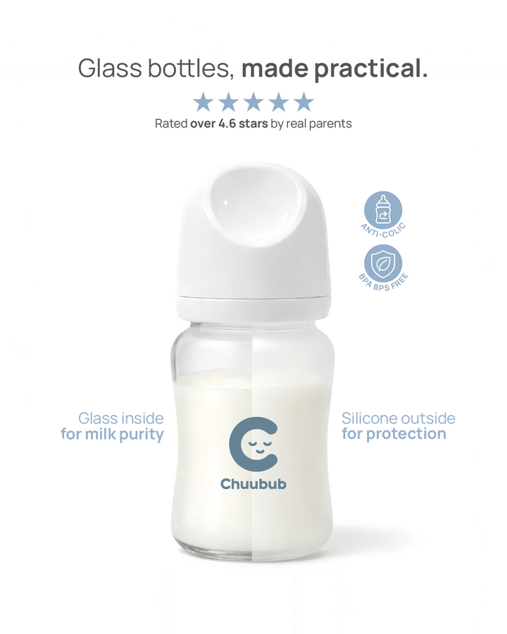 SiliGlass Milk Bottle 240ml (6M+)