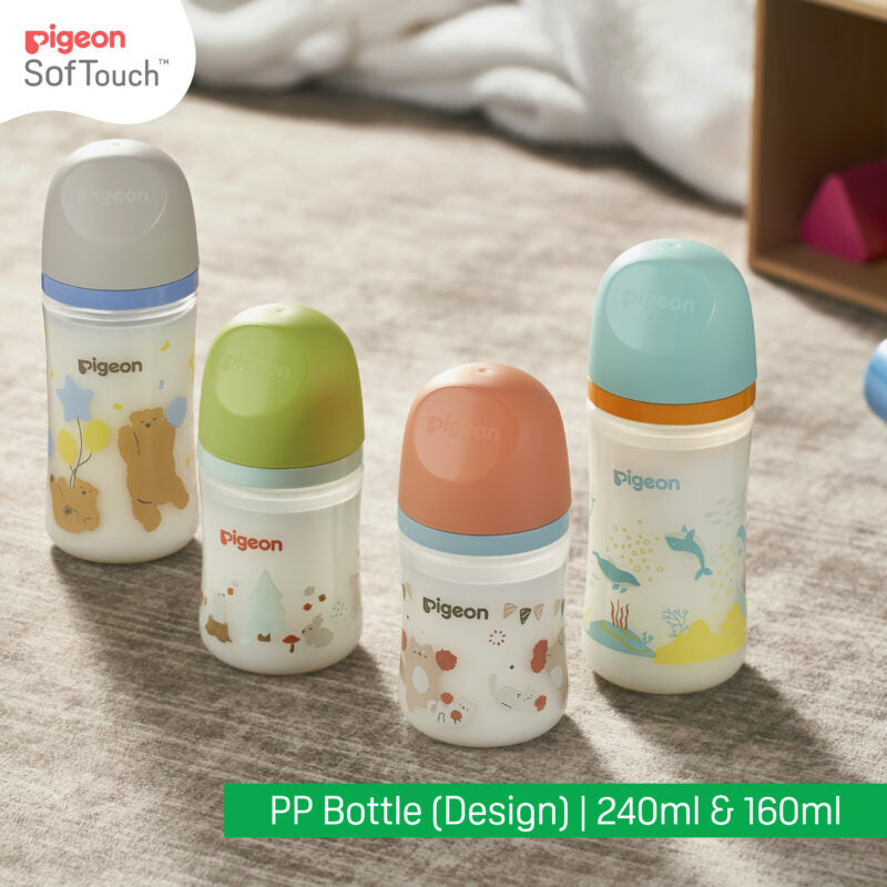 Pigeon SofTouch™ PP Nursing Bottle - Cat 160ml x2-2