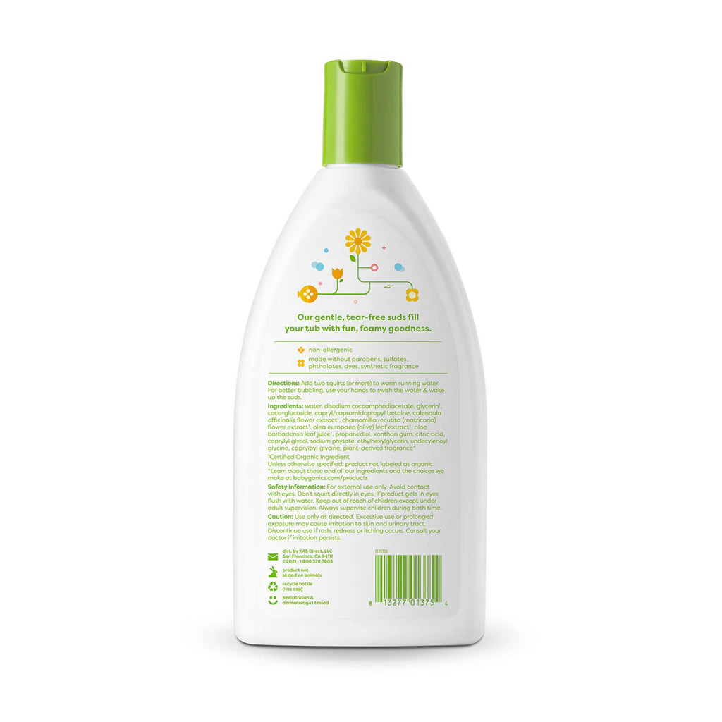 Babyganics bubble bath, 591ml, chamomile verbena