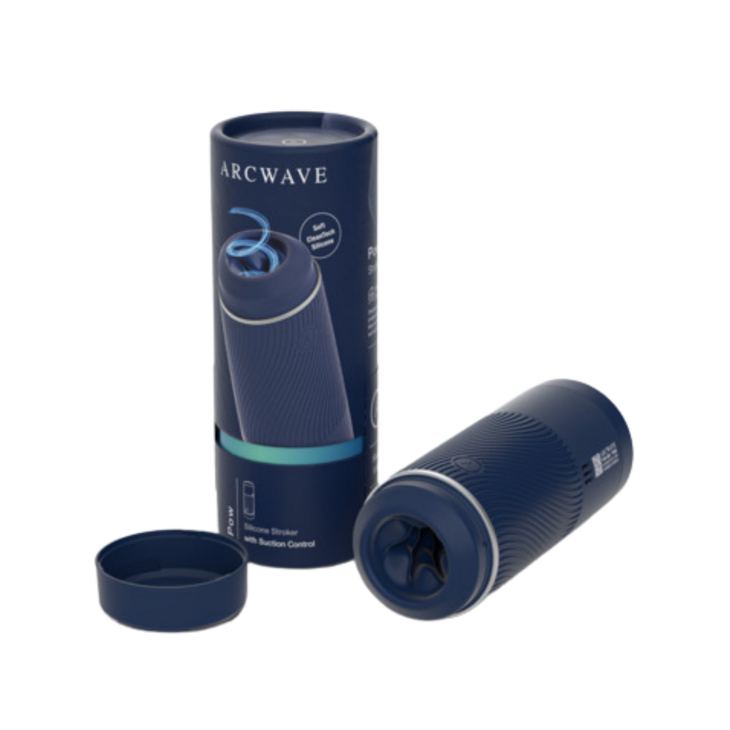 Arcwave Pow Manual Stroker Cleantech Silicone Male Masturbator - Blue-1