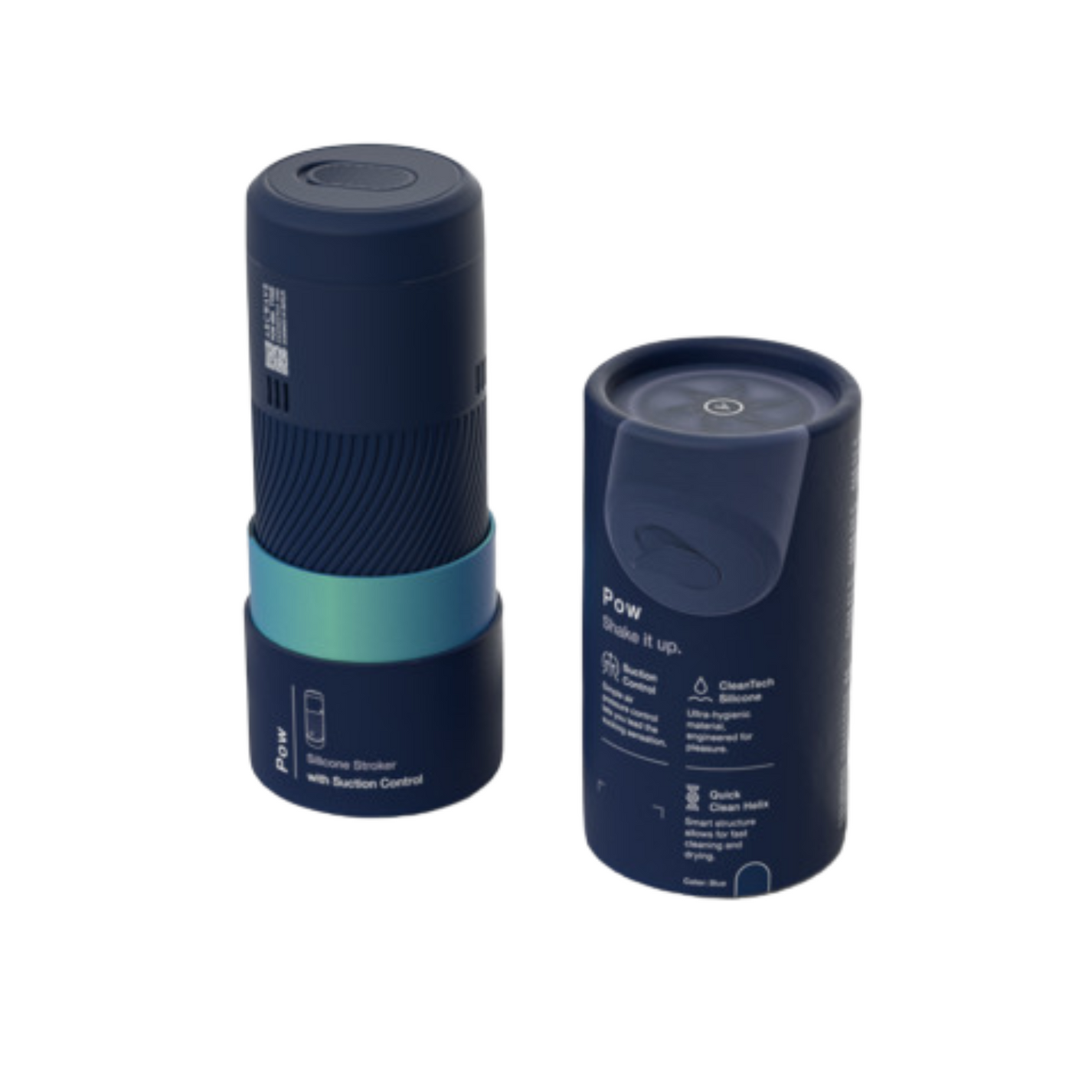 Arcwave Pow Manual Stroker Cleantech Silicone Male Masturbator - Blue